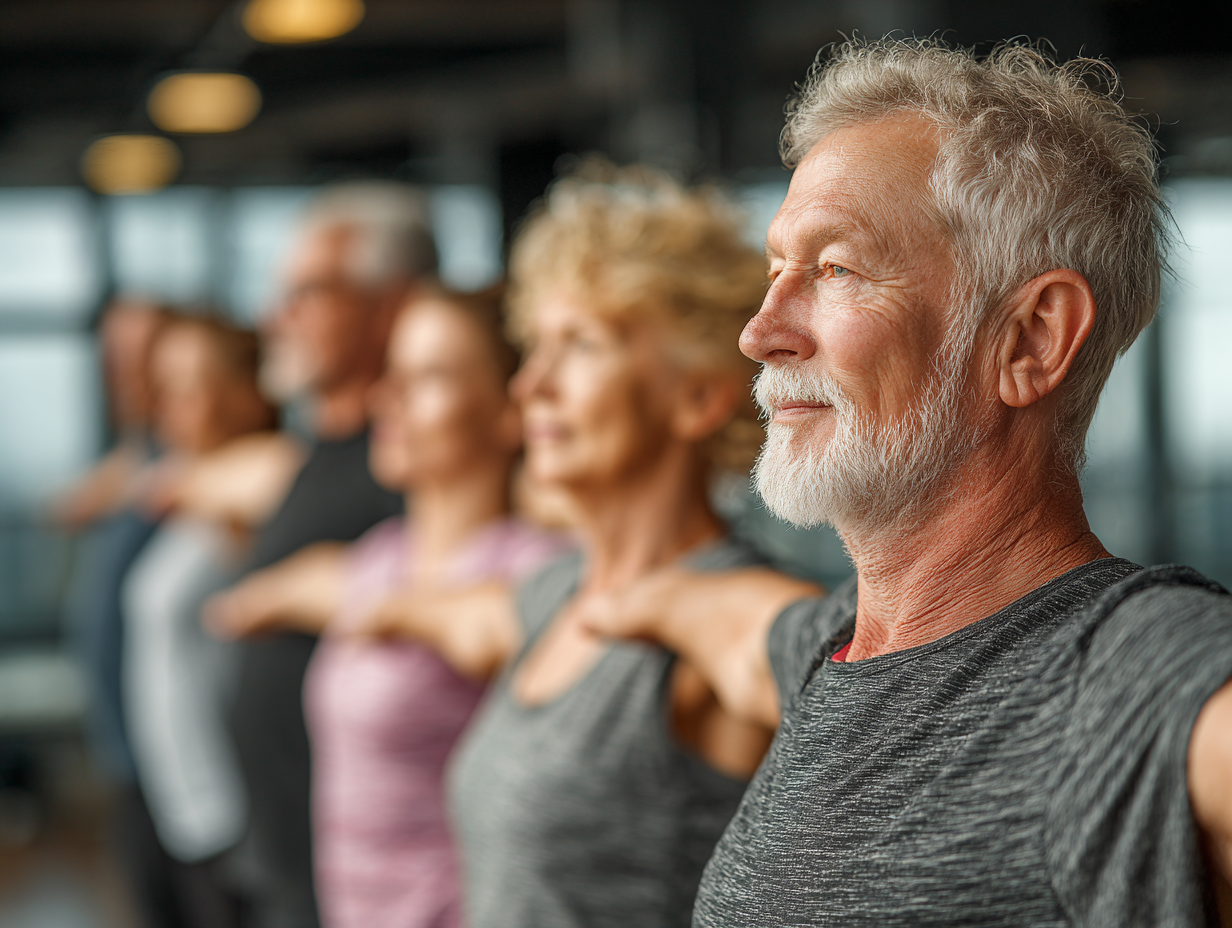 Participanți urmărind workshop educațional online despre mișcare creativă